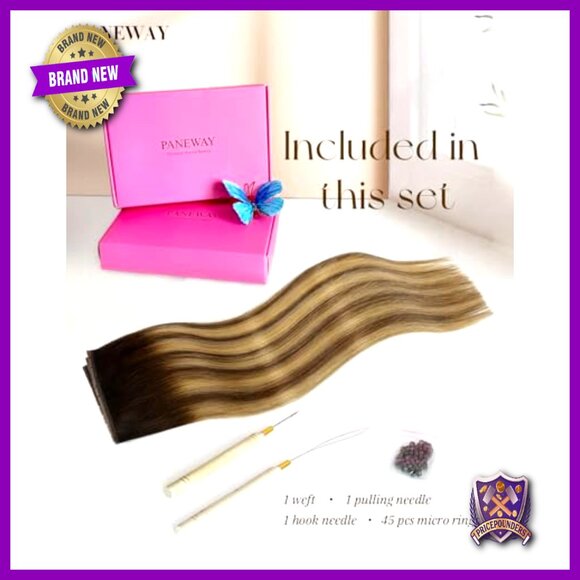 Human Hair Extensions 16 Inch Remy Wefts Lightweight Volume Length main image 5